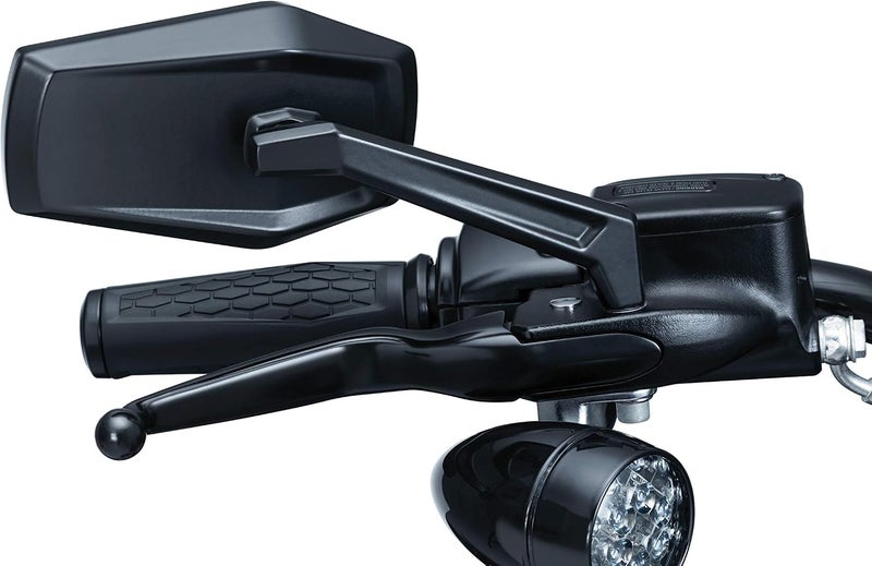 Kuryakyn 5919 Hex Rear View Side Mirrors, Satin Black, 1 Pair - Image 3