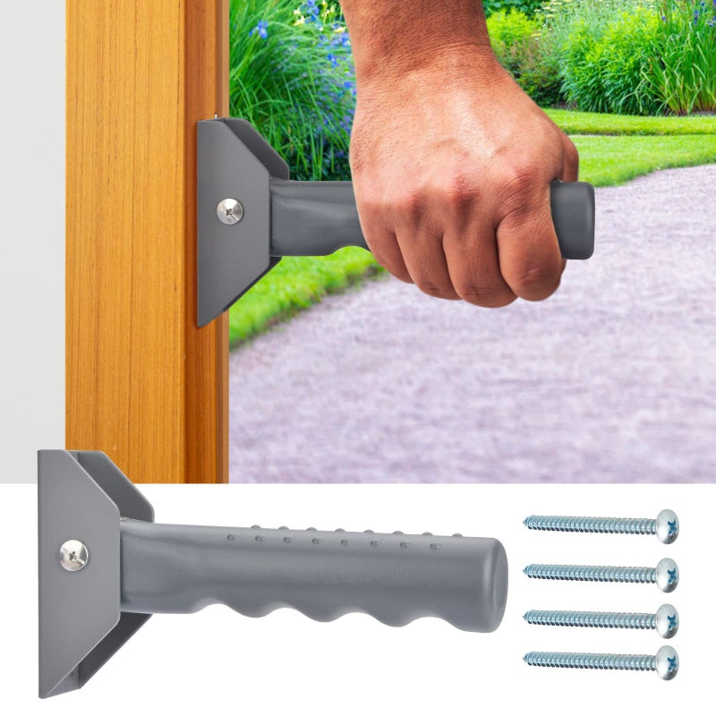 APDTEK Flip Up Grab Bar for Doorway/Stairs Safety Assist Handles for Elderly Non-Slip Grip Bar Great for Seniors, - Image 1
