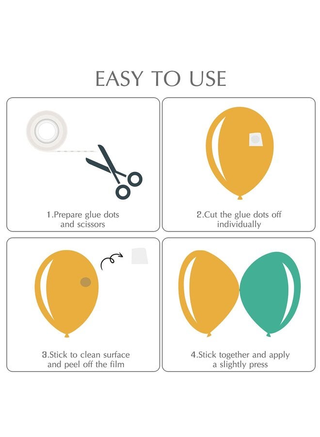 LAMAY 10PCS Clear Glue Points Dots Double Sided Adhesive Removable for Balloons Craft Sticky - Image 2