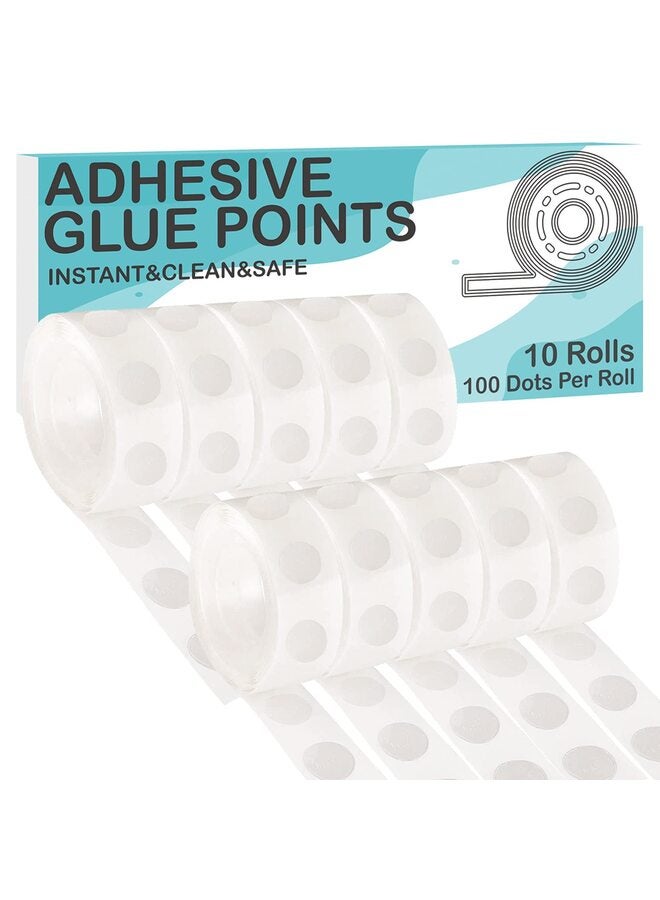 LAMAY 10PCS Clear Glue Points Dots Double Sided Adhesive Removable for Balloons Craft Sticky - Image 1