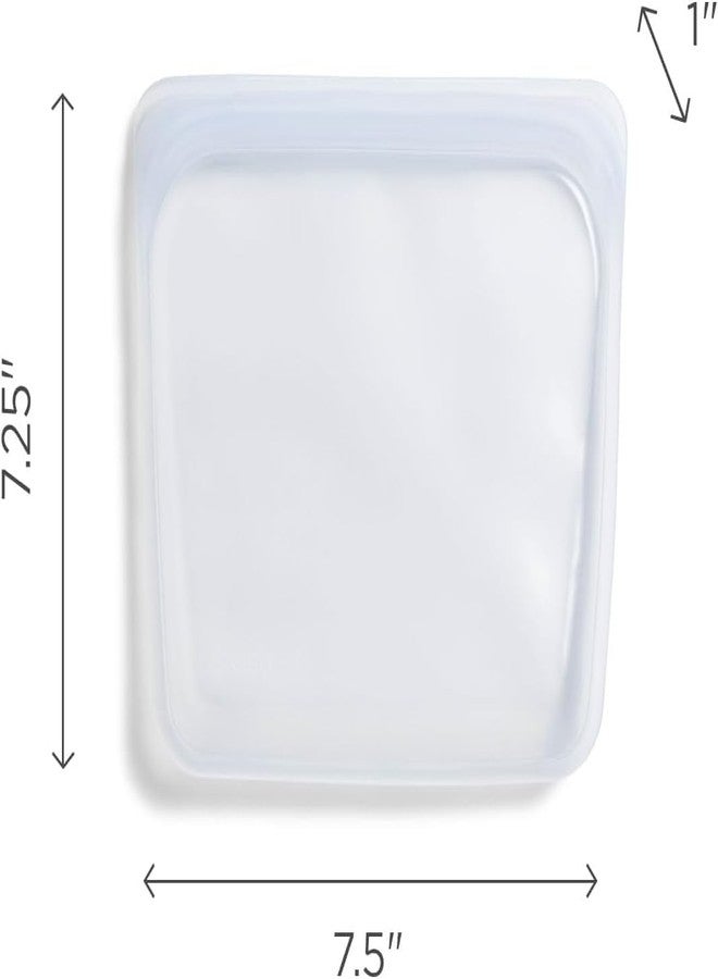 ستاشر أكياس تخزين طعام سيليكون ممتازة قابلة لإعادة الاستخدام من ستاشر، عبوة من 3 أكياس، من أرتيفيزم، أكياس متعددة الاستخدامات لتخزين الطعام، حقيبة غداء، حاويات سفر، خالية من مادة BPA، مانعة للتسرب، آمنة للغسل في غسالة الصحون، صديقة للبيئة - Image 5