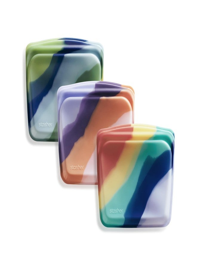 ستاشر أكياس تخزين طعام سيليكون ممتازة قابلة لإعادة الاستخدام من ستاشر، عبوة من 3 أكياس، من أرتيفيزم، أكياس متعددة الاستخدامات لتخزين الطعام، حقيبة غداء، حاويات سفر، خالية من مادة BPA، مانعة للتسرب، آمنة للغسل في غسالة الصحون، صديقة للبيئة - Image 1