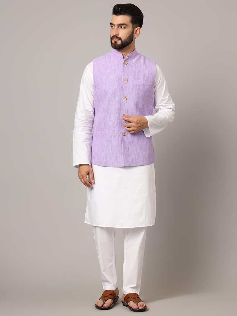 LATEST CHIKAN Men's Nehru Jacket/Waistcoat Sophisticated Ethnic Wear - SARRI-LJ-PR-46 - Image 4