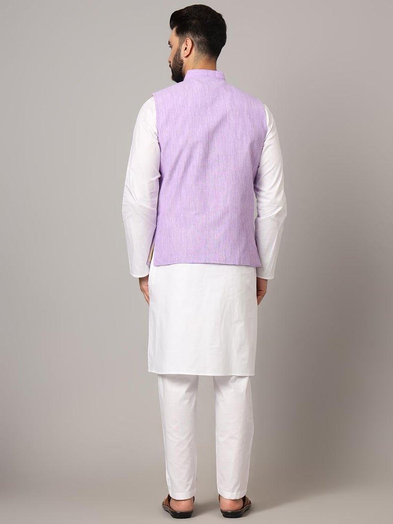 LATEST CHIKAN Men's Nehru Jacket/Waistcoat Sophisticated Ethnic Wear - SARRI-LJ-PR-46 - Image 5