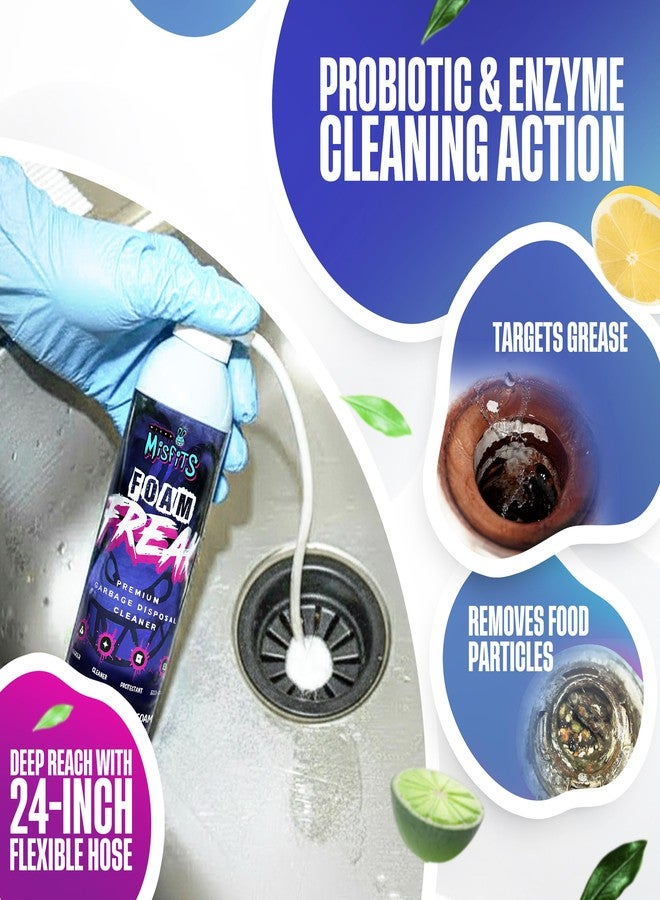 Micro Misfits Foaming Garbage Disposal Cleaner with 24-Inch Hose | Deep Reach Drain Cleaner & Deodorizer | Odor Eliminator for Kitchen Drains & Disposals | Heavy-Duty Foaming Action | 1-Year Supply Per Can - Image 3