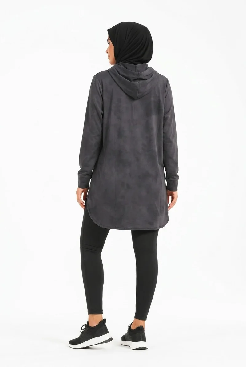 Moveletix Grey Women's Training Top Hooded Grey Luxe Soft for Women | Best Price UAE