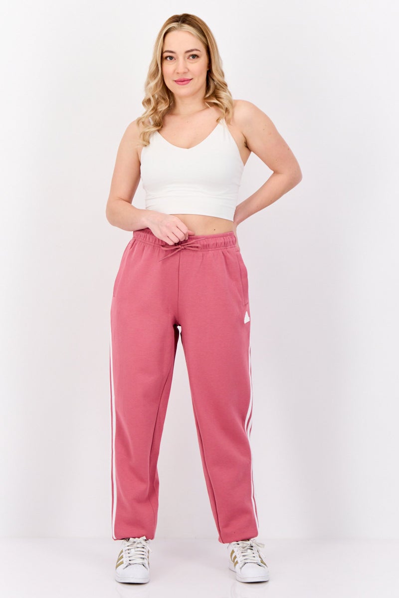 Adidas Women Regular Fit Brand Logo Outdoor Jogger Pants, Mauve  - Image 3