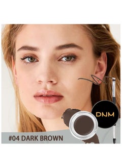 DNM 2Pcs Eyebrow Gel Pomade Dark brown Shaping Kit with Dual-ended Brush Eyebrow Styling Gel Kit Long Lasting Waterproof Colored Eyebrow Gel Paint Pencil Tinting Kit pintura de cejas, BALCK AND BROWN  - Image 2