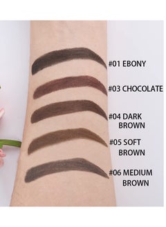 DNM 2Pcs Eyebrow Gel Pomade Dark brown Shaping Kit with Dual-ended Brush Eyebrow Styling Gel Kit Long Lasting Waterproof Colored Eyebrow Gel Paint Pencil Tinting Kit pintura de cejas, BALCK AND BROWN  - Image 4