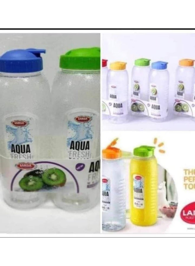 Lamsa Plastic water bottle, 2 pieces, multi-colored - Image 4