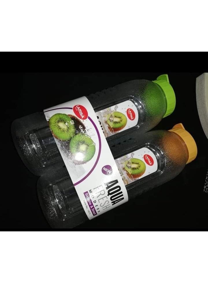 Lamsa Plastic water bottle, 2 pieces, multi-colored - Image 2