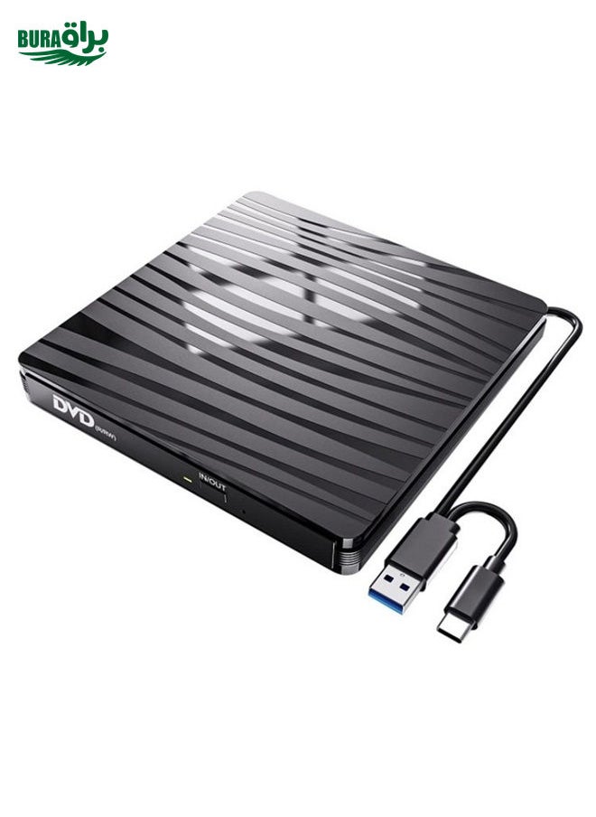 BURAQ BT689 Portable DVD Burner External Optical Drive CD Player Win10 USB Optical Drive Recorder  - Image 1