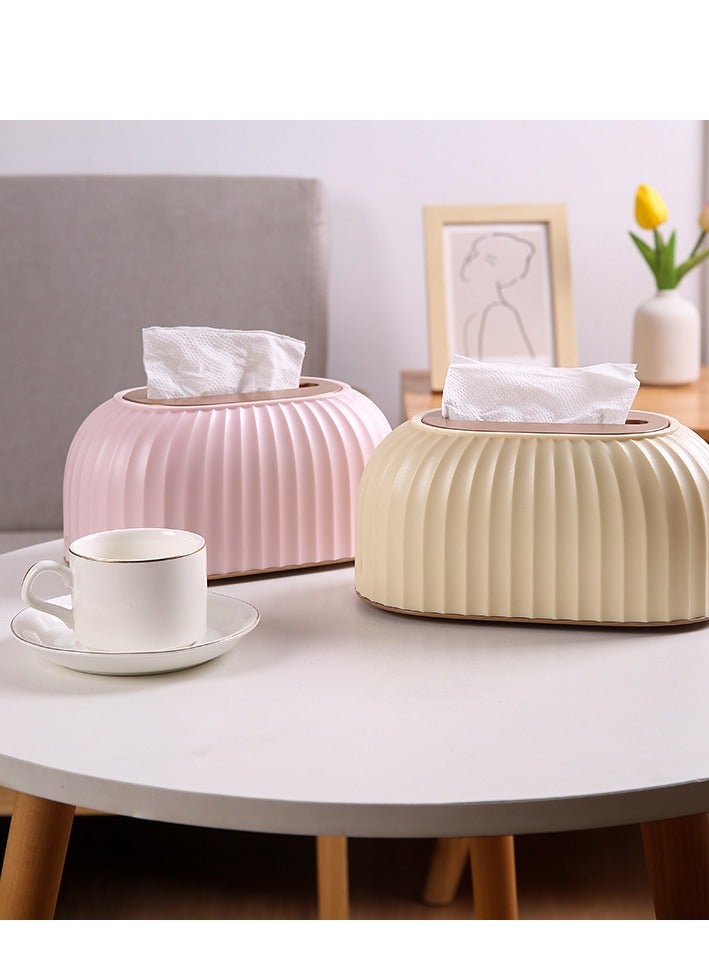 Tissue Box Cover Holder,Napkin Storage Box for Living Room Bedroom Bathroom Office Car - Image 3