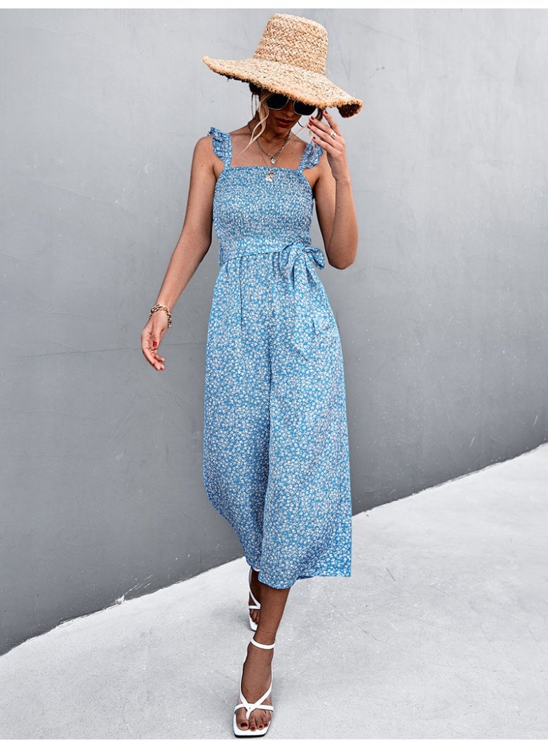 فرايديين لطيف علاقي نحيف زهري مكشكش ضمادة  ازرق - Image 5