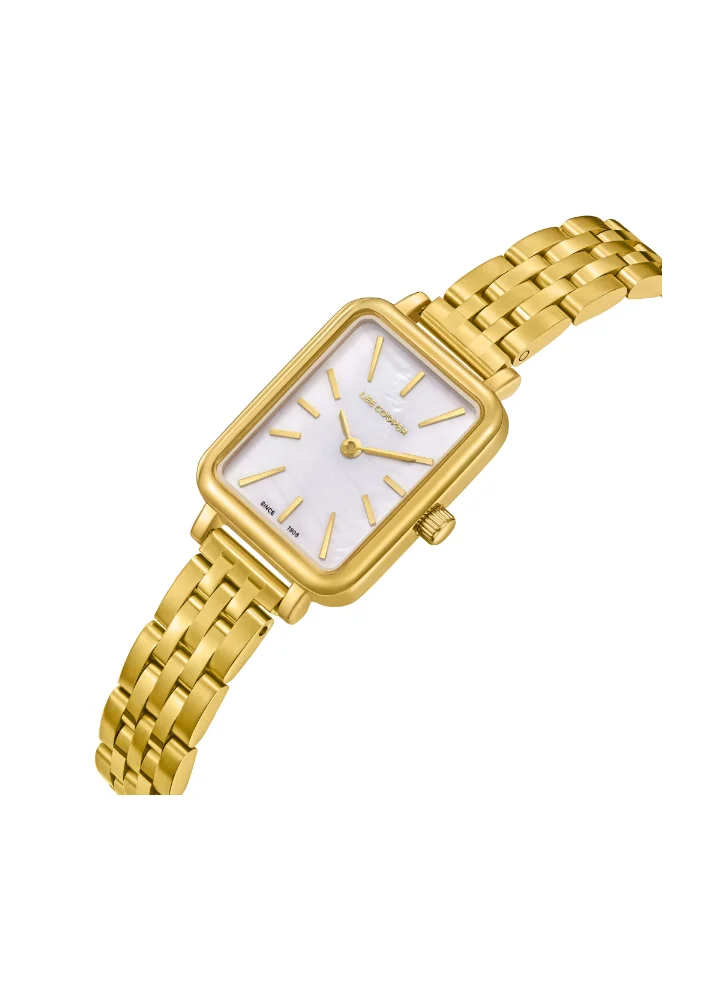 لي كوبر Lee Cooper LC08121.120 Women's Analog Display Watch & Metal Strap Gold