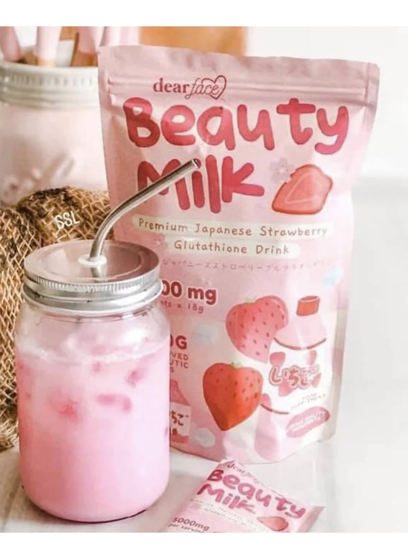 dear face - Beauty Milk Premium Japanese Strawberry Glutathione Drink - Image 1