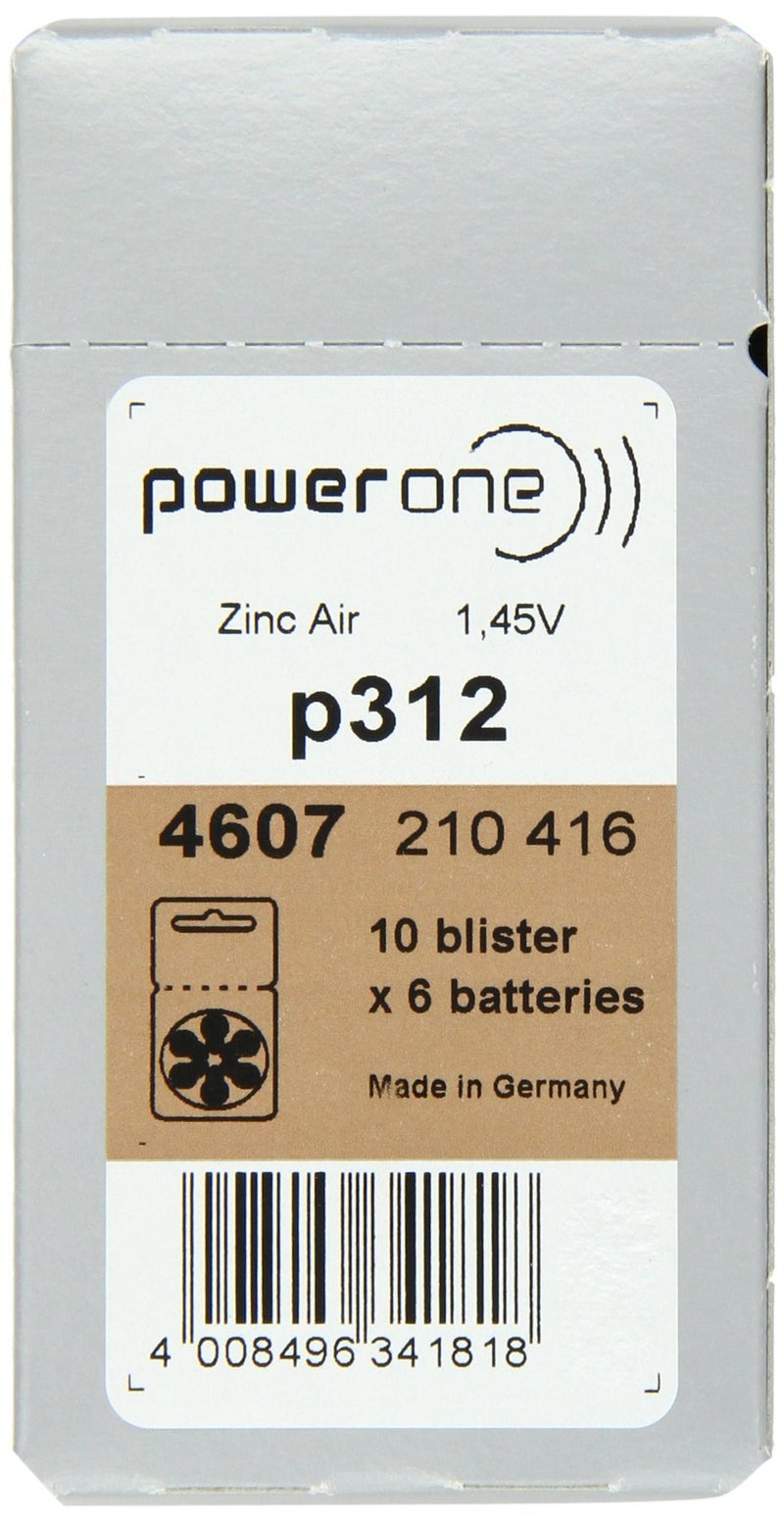 Power One باور ون سايز 312 بطاريات سماعات - 50 × 6 عبوات = 300 قطعة - Image 5