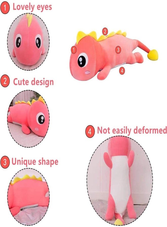 Tickles Dinosaur Super Soft Stuffed Plush Toy Cum Pillow for Kids Boys & Girls Birthday Gift (Color: Pink Size: 40 cm) - Image 4