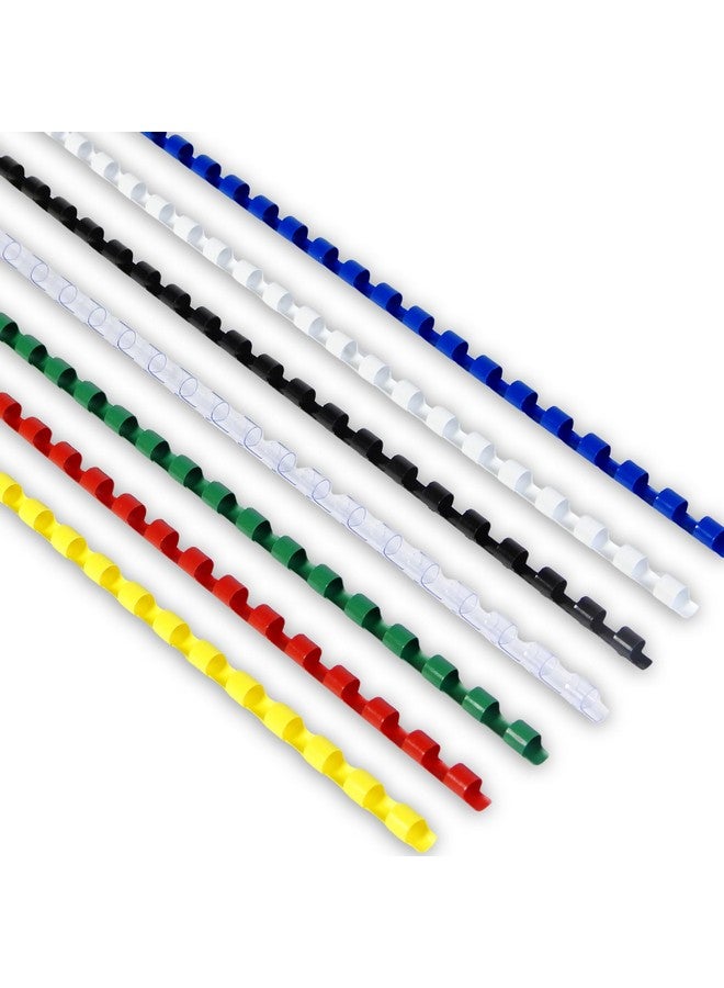 RAYSON Rayson CR-8-100-M Plastic Binding Combs 5/16in. 21-Ring, 40-Sheet Capacity, Colorful Comb Binding Spines, Max. Binding A4 Size Paper (8.3"×11.7"), Box of 100  - Image 1