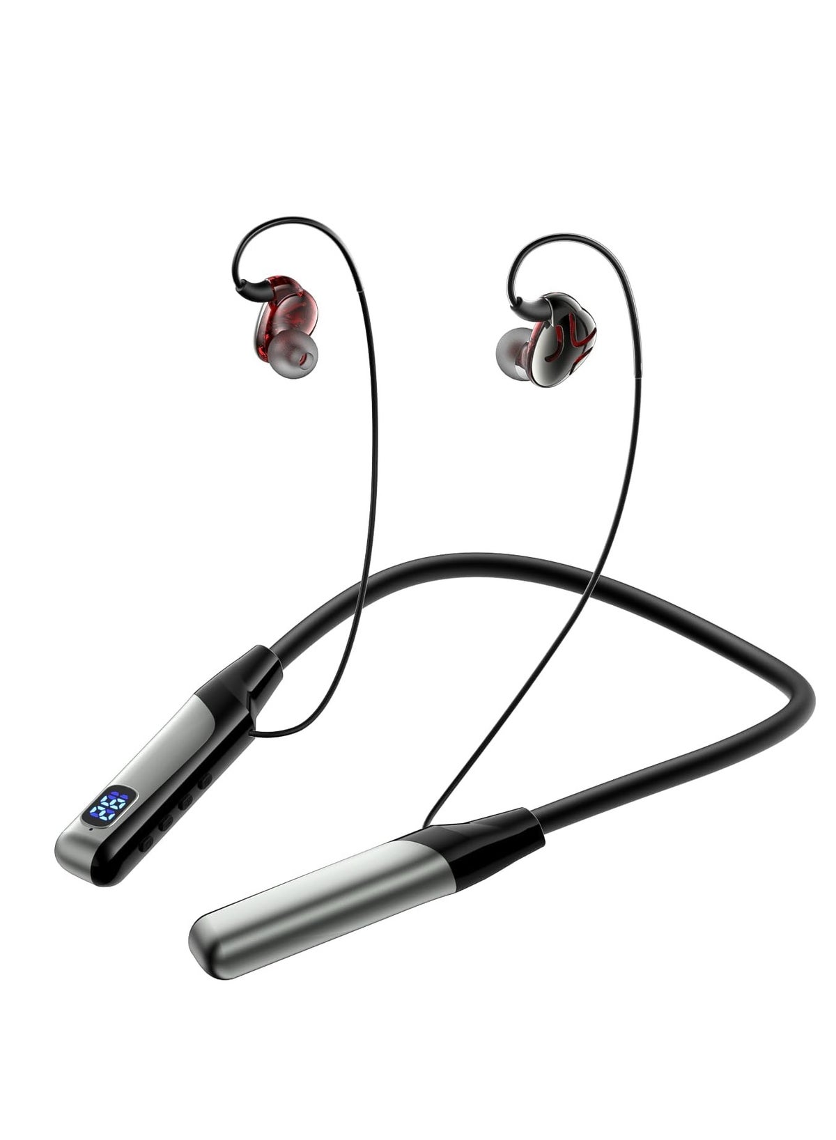bukela Bukela Neckband Headphone Wireless Earbuds Noise Cancelling Hifi Stereo Clear Headsets Led Screen Display Waterproof Microphone For Phone Call Music Z94145B84F73A25986714Z