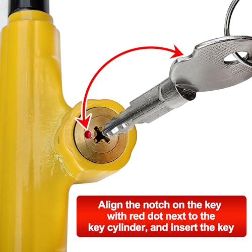 KAYCENTOP Car Steering Wheel to Brake Pedal Lock Auto Security Product Anti-Theft Lock Device Bright Yellow Universal - Image 5
