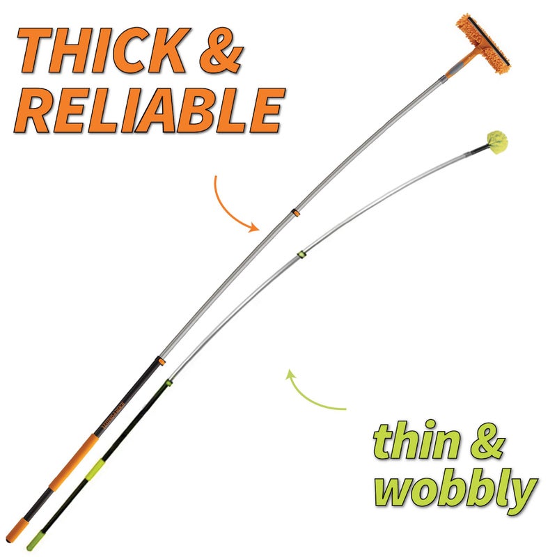 EXTEND-A-REACH 4-12 ft Window Washing Kit with Extension Pole (20+ Foot Reach) // Window Cleaning Tool & Window Washer Squeegee with Telescopic Extension Pole // Best Indoor Outdoor Window Washing Equipment - Image 3