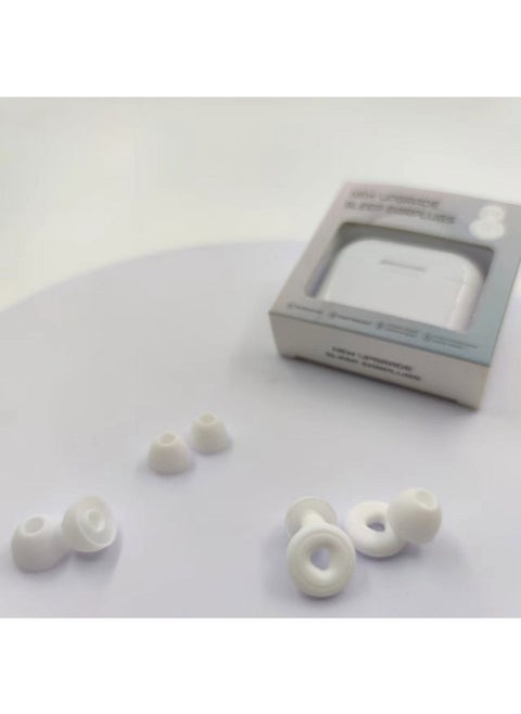 Hot Sale Noise Reduction Earplugs Special For Swimming And Sleeping Super Soundproof Earplugs Anti-noise Earplugs Direct Sales Printable-Color:Pure White (color Box) + Large And Medium Small Size Ear Cap