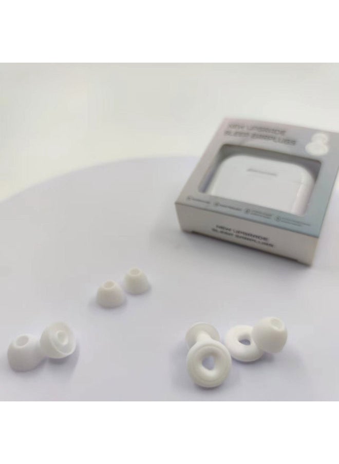Generic - Hot Sale Noise Reduction Earplugs Special For Swimming And Sleeping Super Soundproof Earplugs Anti-noise Earplugs Direct Sales Printable-Color:Pure White (color Box) + Large And Medium Small Size Ear Cap - Image 1