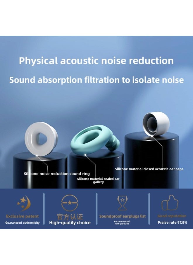 Generic - Hot Sale Noise Reduction Earplugs Special For Swimming And Sleeping Super Soundproof Earplugs Anti-noise Earplugs Direct Sales Printable-Color:Pure White (color Box) + Large And Medium Small Size Ear Cap - Image 1