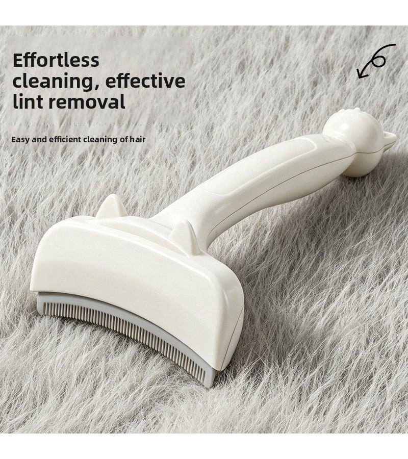 Pink Pet Deshedding Brush Self Cleaning Undercoat Remover for Cats Dogs - Image 3