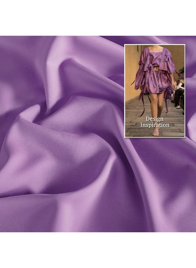 DUALIFE DUALIFE Short Purple Curtain Panels for Girls Room 38 by 45 Inch Length Solid Energy Efficient Room Darkening Bedroom Curtains Thermal Grommet  - Image 4