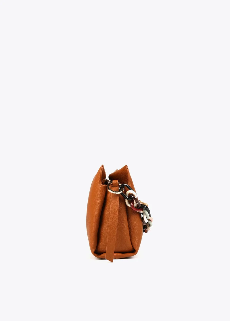 Lola Casademunt Large faux leather bag with multicoloured strap