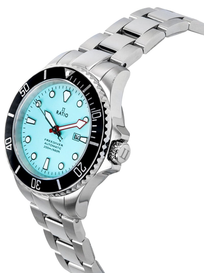 Ratio FreeDiver Ice Blue Dial Automatic Diver's 200M Women's Watch RTFL837 - Image 4