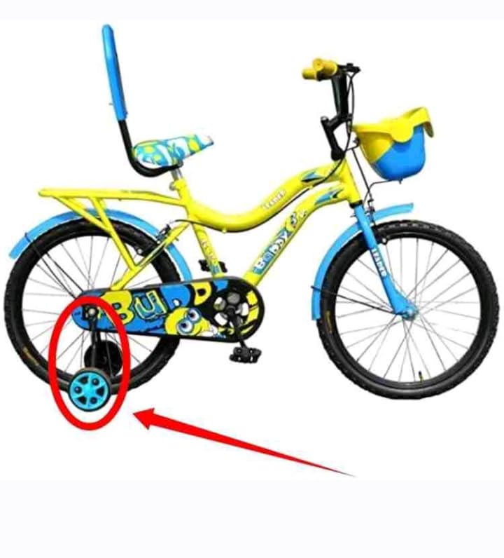 Neemo Child cycle side Wheels, Pink and Black, High-Grip Rubber Tyres, 2-Pack - Image 3