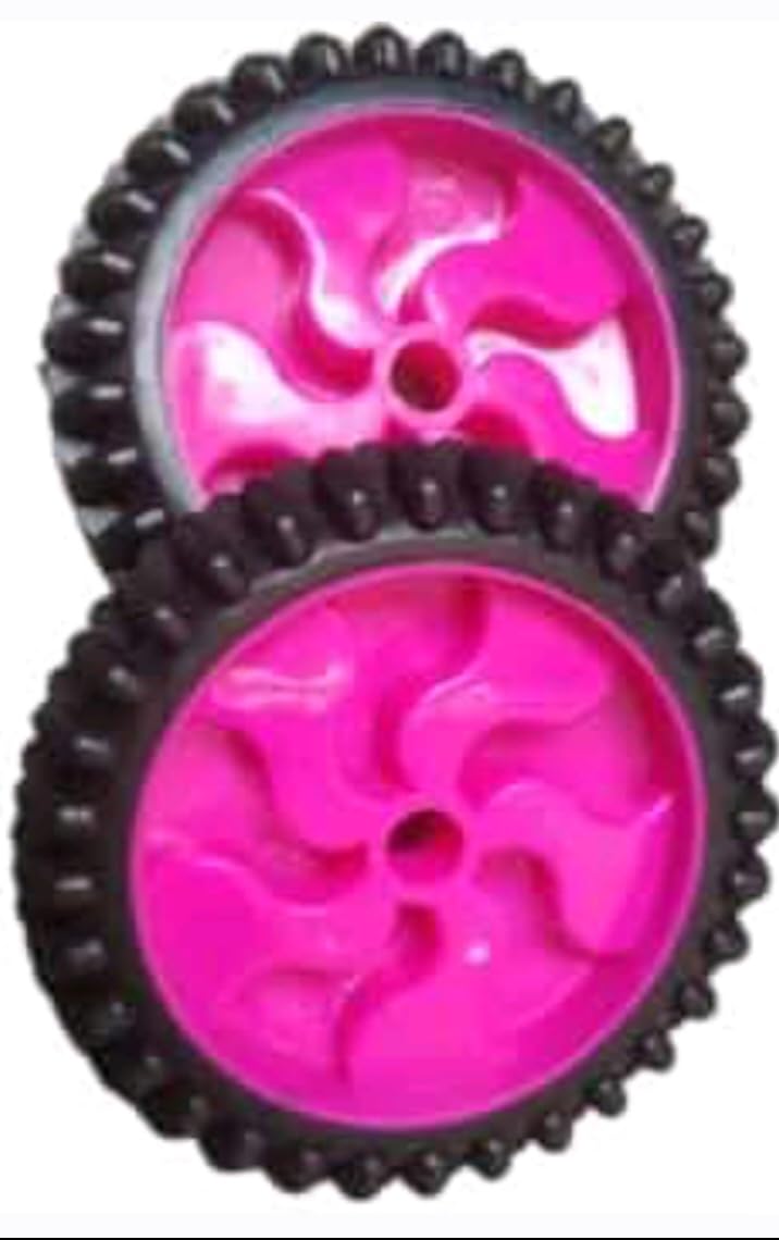 Neemo Child cycle side Wheels, Pink and Black, High-Grip Rubber Tyres, 2-Pack - Image 1