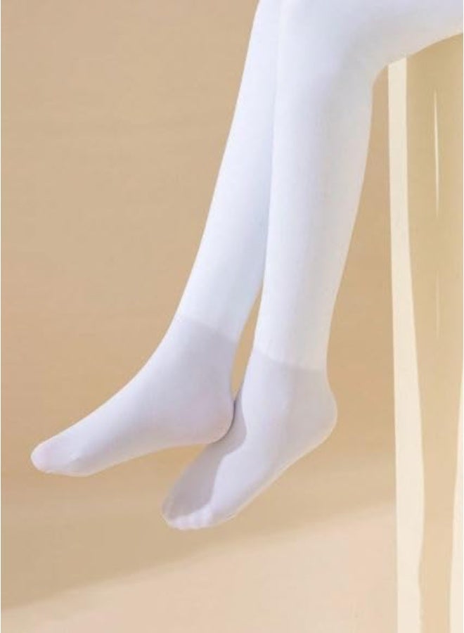Girls' warm, soft tights, 2-pack, black and white - Image 3