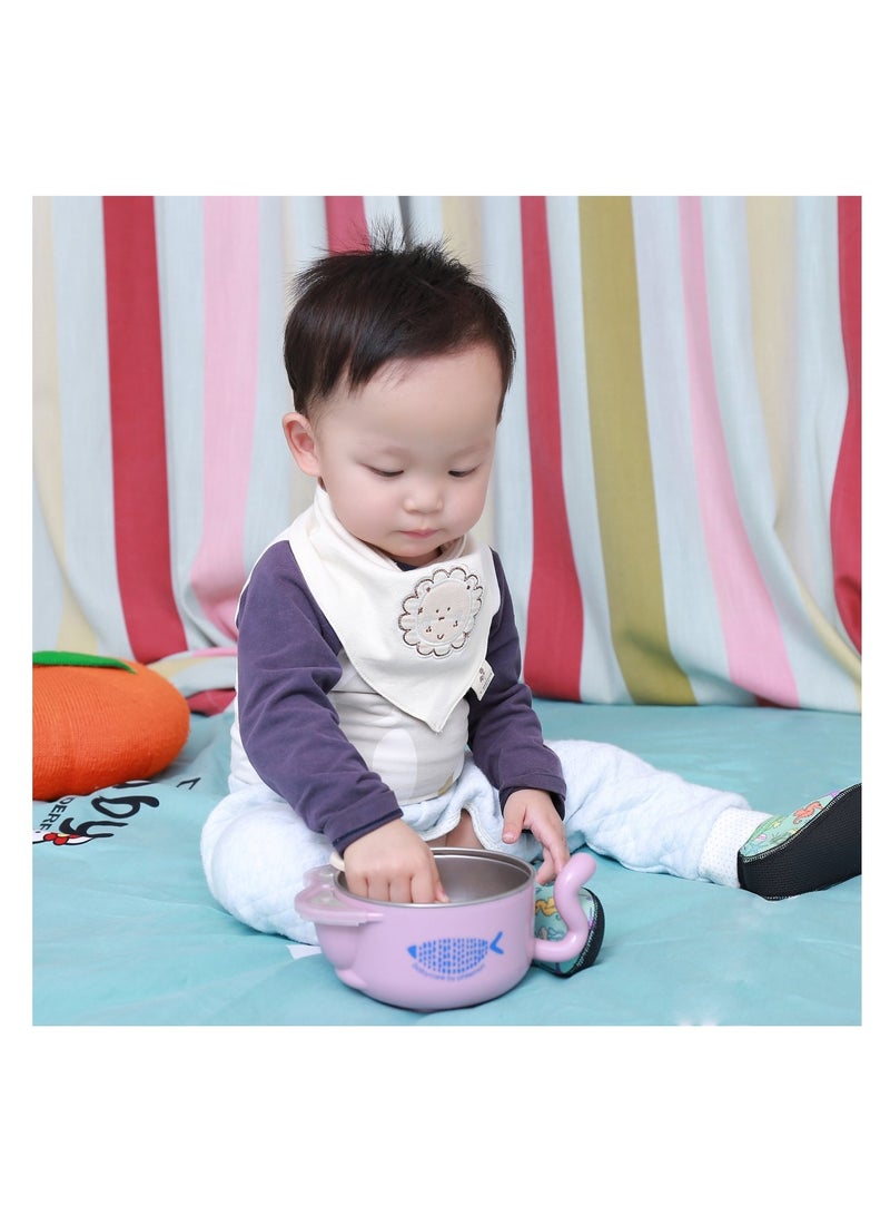 Luckam , 4 Pack Baby Bandana Dribble Bibs, Baby Organic Cotton Feeding Bibs, Adjustable Animal Pattern Bibs, Baby Gift for Newborn - Image 5
