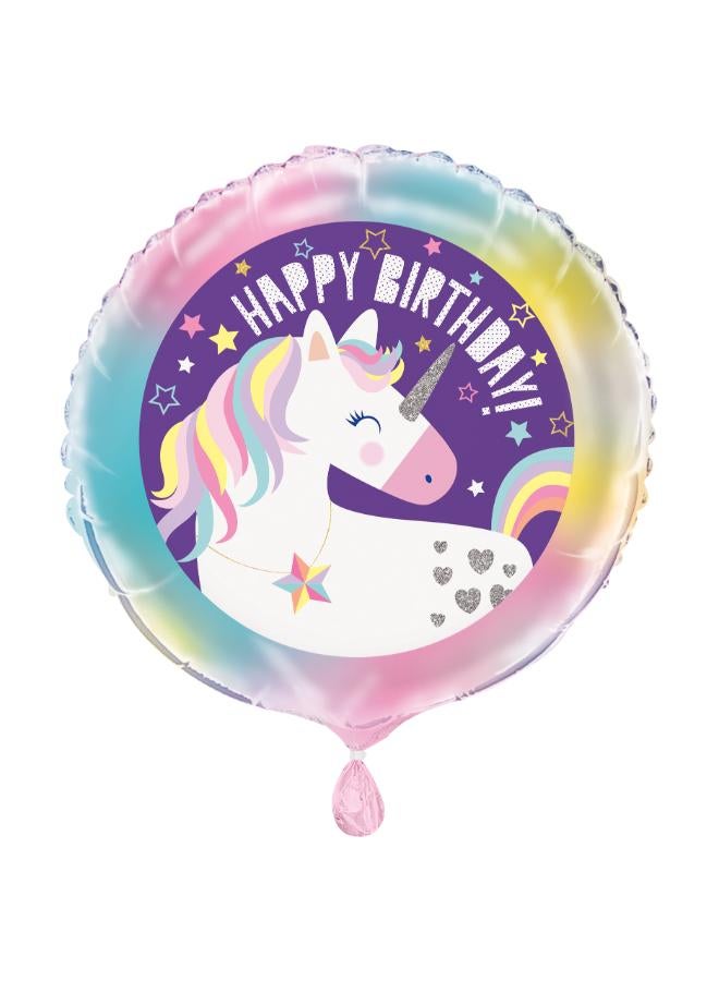 Unique بالون فويل لحفلة عيد ميلاد يونيكورن 18 بوصة - Image 1