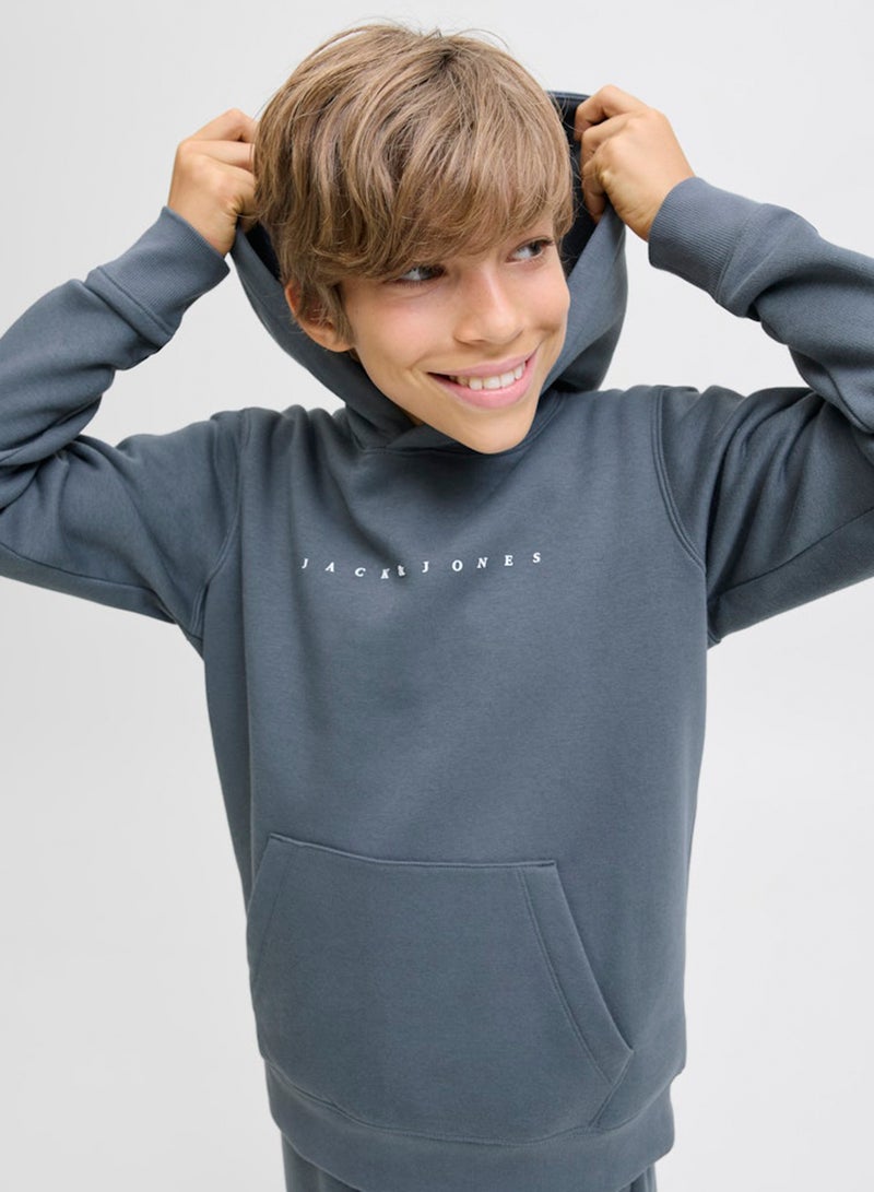 Jack & Jones Junior Kids Jjestar Logo Hoodie  - Image 5