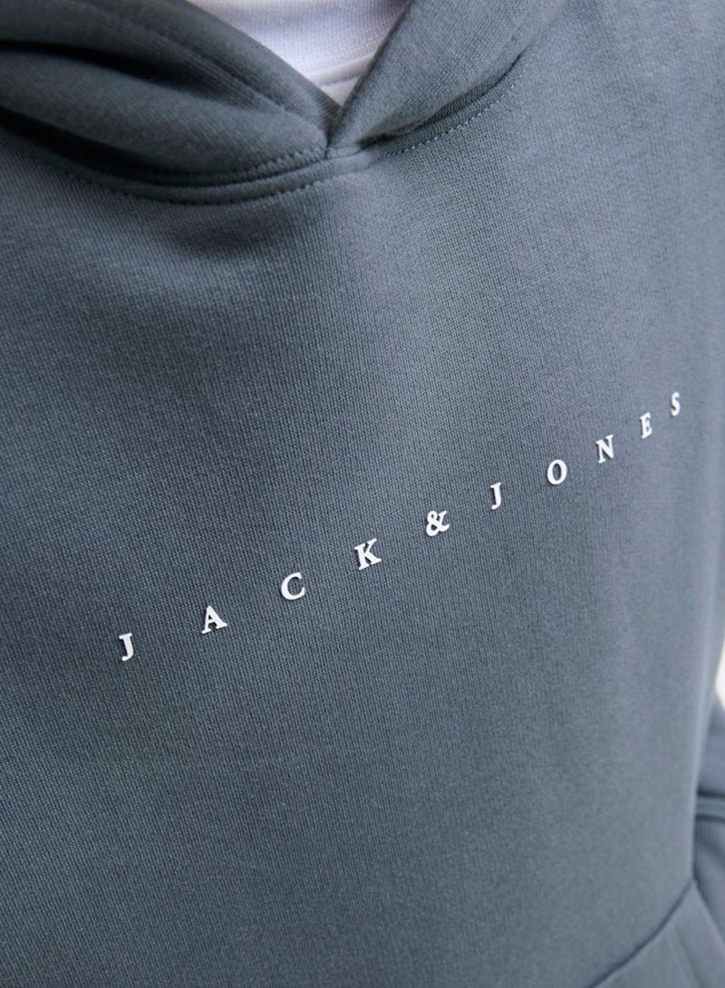 Jack & Jones Junior Kids Jjestar Logo Hoodie  - Image 3