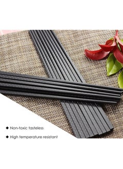 WooFree 5 Pair Non-Skid Chopsticks Black  - Image 2