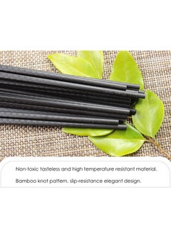 WooFree 5 Pair Non-Skid Chopsticks Black  - Image 3