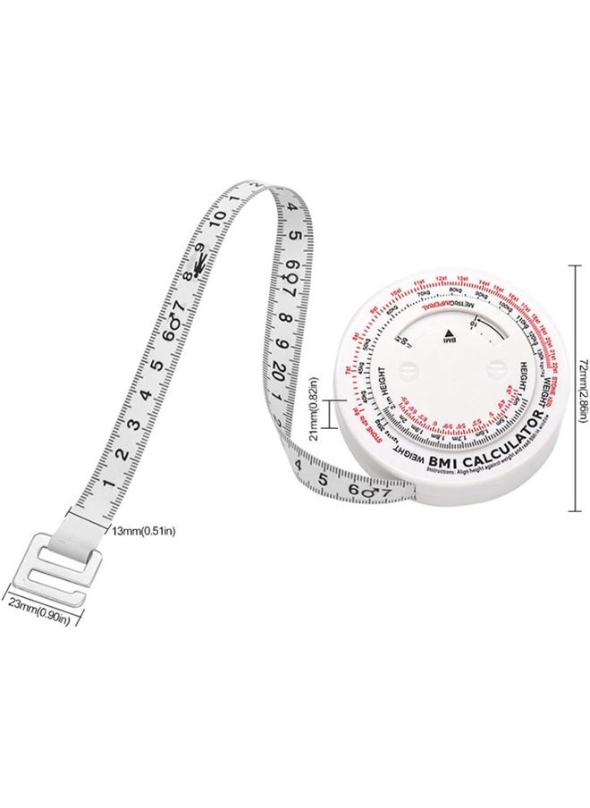 ECVV - BMI Measuring Tape BMI Wheel Calculator Body Mass Index Calculator, Body Tape Measure for Body Waist Weight Health Accurate Measurement - Image 1