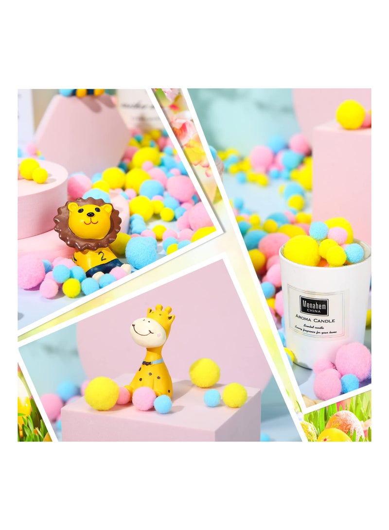 Captaintech 1300 Mini Colorful Pom Poms for Kids DIY Craft Projects Assorted Macaron Colors Perfect for Creative Fun and Decoration - Image 2