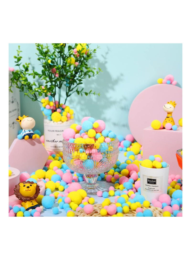 Captaintech 1300 Mini Colorful Pom Poms for Kids DIY Craft Projects Assorted Macaron Colors Perfect for Creative Fun and Decoration - Image 3