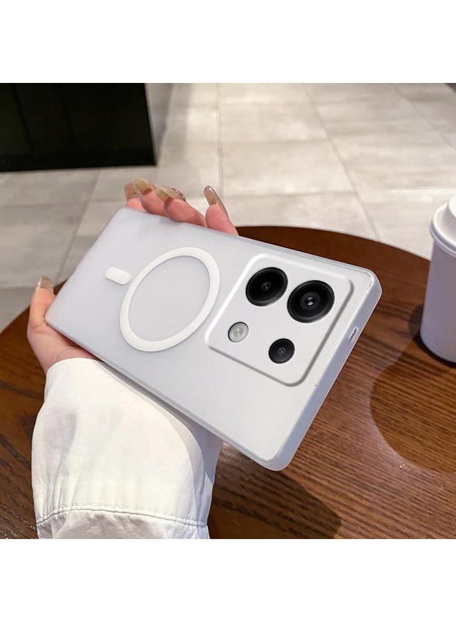 اس-توب جراب لهاتف Redmi Note 13 Pro 5G Fine Hole Ice Fog MagSafe PC Phone - Image 1