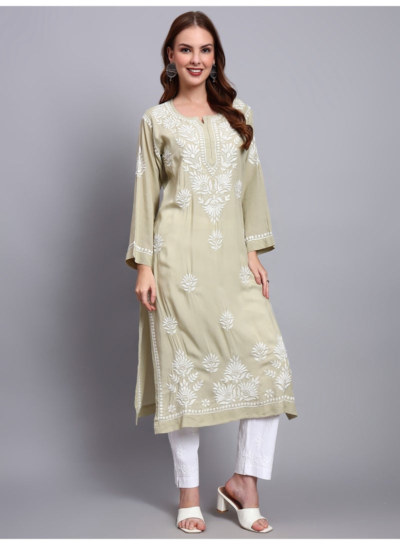 الايا كرتا مودال مطرزة يدويًا بشيكانكاري - Image 4