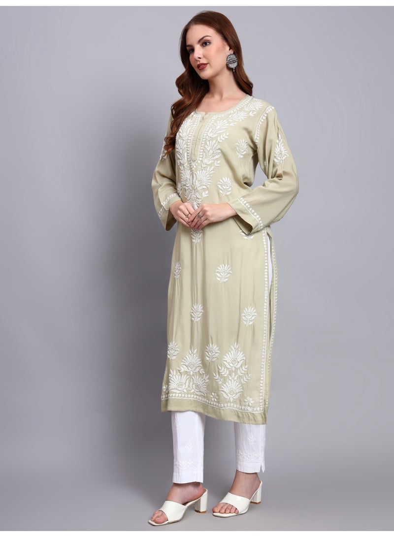 الايا كرتا مودال مطرزة يدويًا بشيكانكاري - Image 3