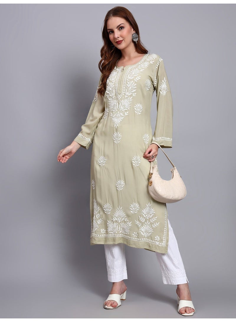 الايا كرتا مودال مطرزة يدويًا بشيكانكاري - Image 5