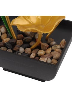AERROW QUICK AERROW QUICK Tabletop Water Fountain 3 Tier Lotus Leaf Tabletop Fountain with Natural River Rock Indoor Zen Relaxation for Office Living Room or Bedroom Dcor  - Image 4